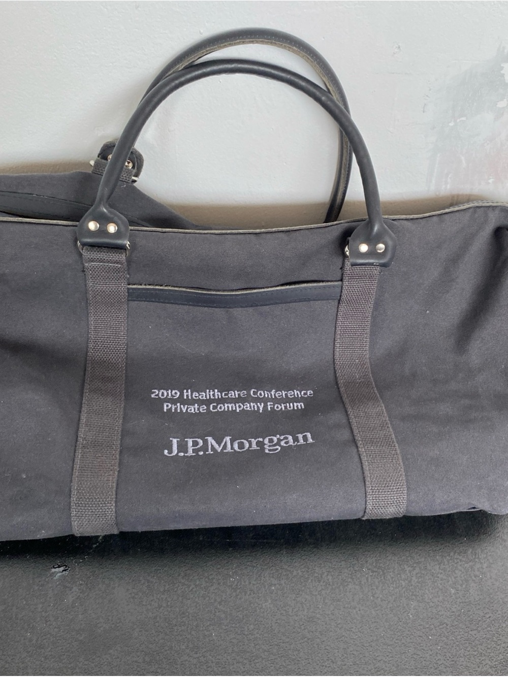 Scarborough & Tweed Made in USA Branded JP Morgan Bag - no shoulder bag